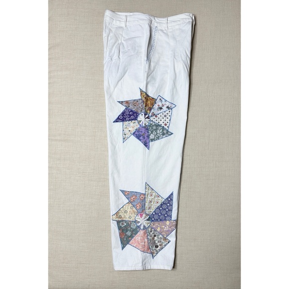 Anthropologie x Forever That Girl Quilted Pinwheel Patchwork Pants - Picture 8 of 11